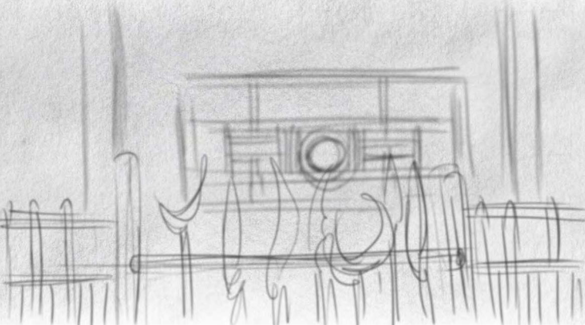 A sketch art with gray colors